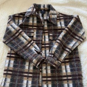 FOREVER 21 BUTTON FLANNEL JACKET